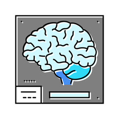 pet scan cancer treatment color icon vector. pet scan cancer treatment sign. isolated symbol illustration