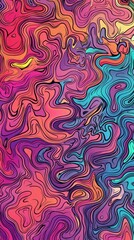 Stunning Abstract Line Art Design with Vibrant Colors