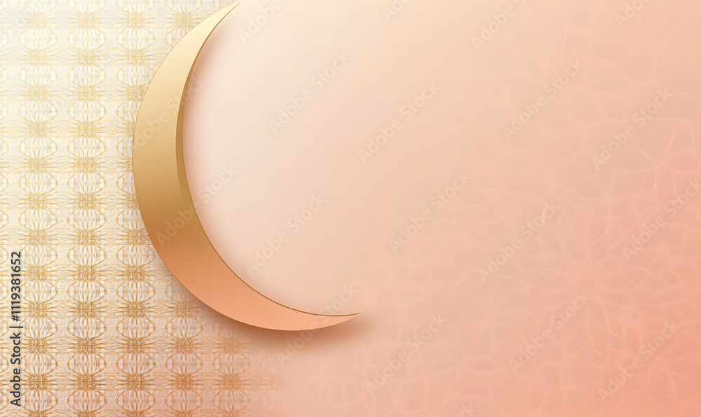 Aufkleber a minimalist design featuring a crescent moon on a soft gradient background.