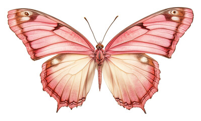 Fototapeta premium Pink and cream butterfly with detailed wings, natural beauty and elegance concept