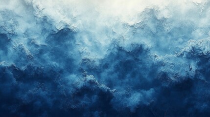 Obraz premium A breathtaking abstract landscape painting with icy mountains and a moody atmosphere