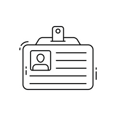 Id card vector icon
