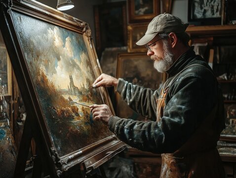 Restorer restores the original properties and appearance of picture in frame