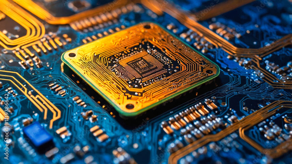 Poster generic information technology, computer architecture or artificial intelligence abstract concept co