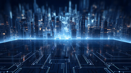 Naklejka premium Cyber winter background, copy space for text