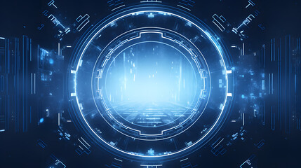 Obraz premium Cyber winter background, copy space for text