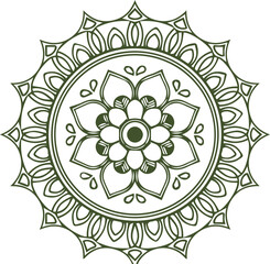 Beautiful flower art and mandala vector design