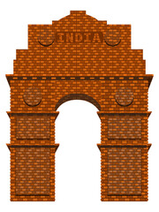 India Gate Vector with brown color in the ocasion of Republic day