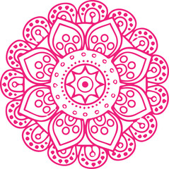 Beautiful flower art and mandala vector design