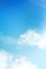 Sky Blue,Cloud Background,Vertical Summer Clear Sky over beach,Vector landscape nature sunrise in Winter,Spring panorama banner white clouds over blue ocean,Sunset landscape