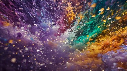 Fototapeta premium Dynamic Bright Cloudscape With Multicolored Swirls in the Sky