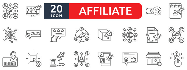 Affiliate icon set