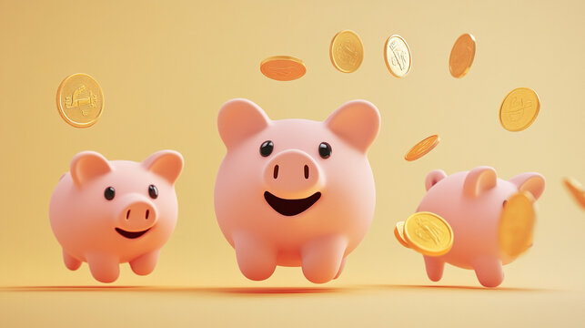 Broken piggy bank with coins scattered around, symbolizing financial struggle and the need for careful budgeting and saving.