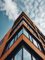 Office building exterior, in the city center, downtown.