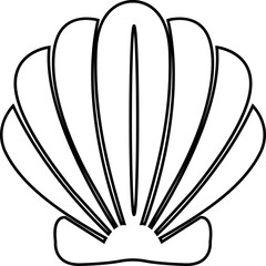 Seashells beach icon mollusk shells customizable thin line contour symbols. Various sea shells black isolated on transparent background. Perfect for invitations greeting cards.