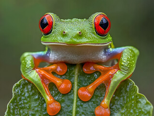 red-eyed tree frog