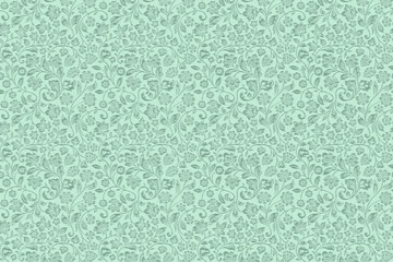 pattern of flowers on a green background