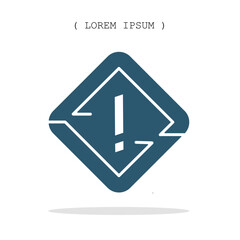 Vector symbol. Caution sign icon illustration. Stock vector symbol illustration design.