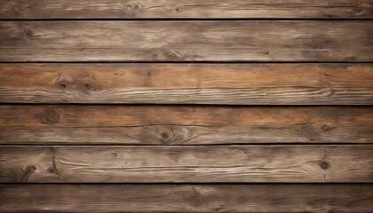 Obraz premium Rustic Brown Wooden Planks Background Texture Image: Weathered Horizontal Wood Grain Pattern for Design and Crafts