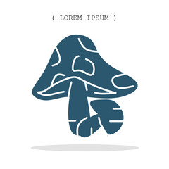 Vector symbol. Mushroom icon illustration. Stock vector symbol illustration design.