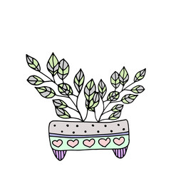 Hand drawing. Green grass. Doodle illustration