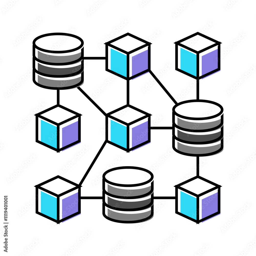 Poster cooling system cryptocurrency mining color icon vector. cooling system cryptocurrency mining sign. i