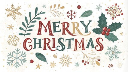 Obraz premium merry Christmas sign