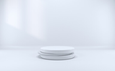 3d white podium