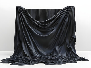 Naklejka premium black silk scarf
