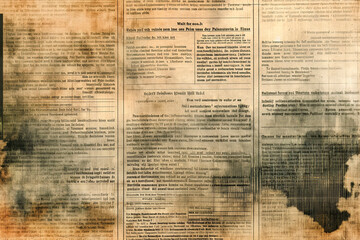 Obraz premium Image of grunge vintage newspaper background