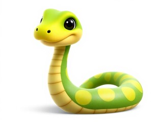 Fototapeta premium A cute snake with a big smile on its face