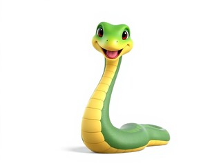 Fototapeta premium A cute snake with a big smile on its face