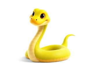 Fototapeta premium A cute snake with a big smile on its face