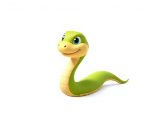 Fototapeta premium A cute snake with a big smile on its face