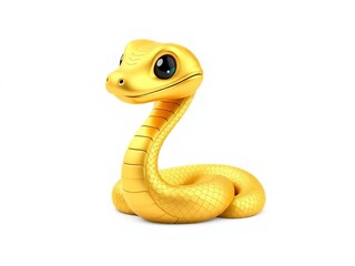 Fototapeta premium A cute snake wearing a Santa hat