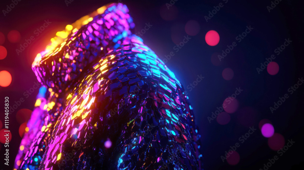 Poster vibrant, iridescent textures create a mesmerizing visual spectacle.