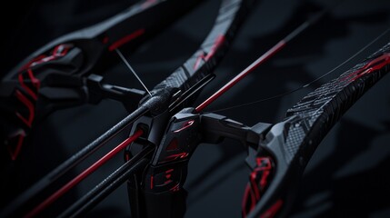 imagine prompt: A sleek minimalist guide rod design for archery, featuring a lightweight, streamlined structure with s