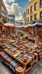 Fototapeta premium Colorful Market Stalls