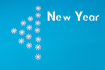 Naklejka premium New Year backgrounds. Christmas ornaments and decorations. New Year symbols. Santa Claus. Snowman. Winter fairy tale backgrounds. Elegant holiday tree.