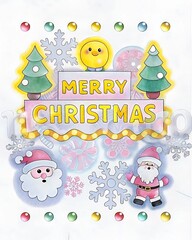 Fototapeta premium merry christmas sign