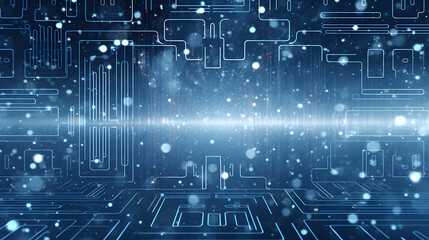 Cyber winter background, copy space for text