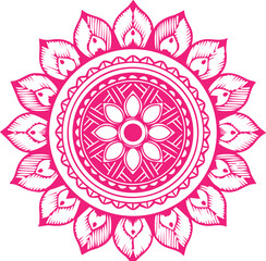 Beautiful flower art and mandala vector design