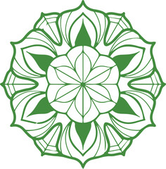 Beautiful flower art and mandala vector design