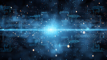 Fototapeta premium Cyber winter background, copy space for text