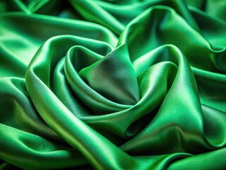 Obraz premium Abstract Green Silk Texture, Blurred Background - Luxurious Fabric Photography
