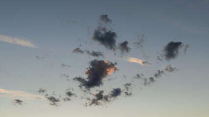 The sky is full of interesting clouds.