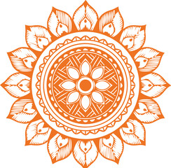 Beautiful flower art and mandala vector design