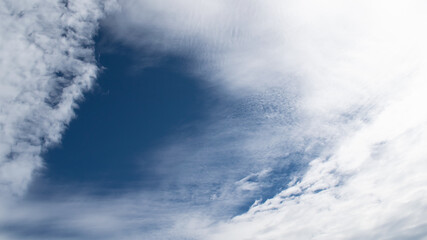 The sky is full of interesting clouds.