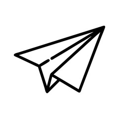 Paper Airplane Icon for Creativity, Flight, and Communication