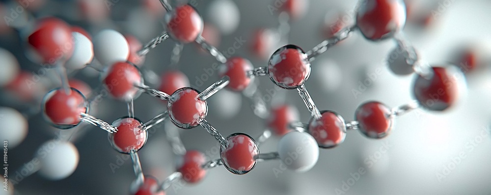 Poster simulation of a crystal-based conductive network, pulses of light traveling through dynamic, intrica